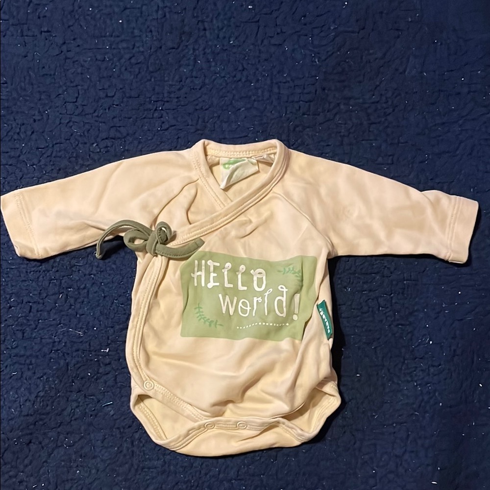 Parade Baby Onesie - Cream and Green